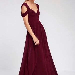 Lulu's Make Me Move Burgundy Maxi Dress